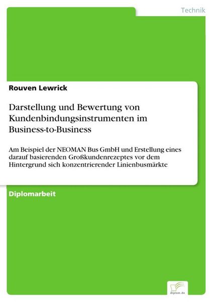 Produktbild: Darstellung und Bewertung von Kundenbindungsinstrumenten im Business-to-Business