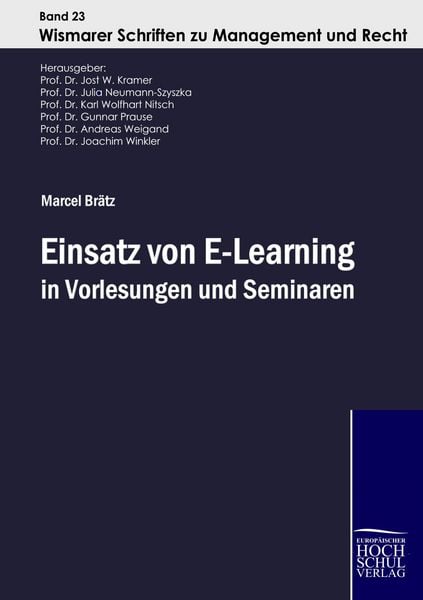 Produktbild: Einsatz von E-Learning in Vorlesungen und Seminaren