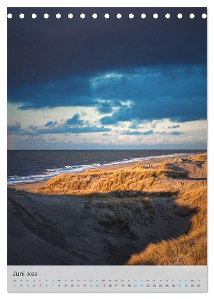 Produktbild: D&auml;nemarks Nordseek&uuml;ste - Vom Ringk&oslash;bing-Fjord bis zur Jammerbucht (Tischkalender 2026 DIN A5 hoch), CALVENDO Monatskalender