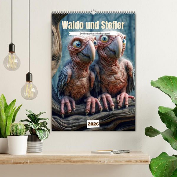 Produktbild: Waldo und Stefler (Wandkalender 2026 DIN A2 hoch), CALVENDO Monatskalender