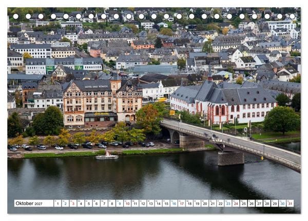 Produktbild: Die sch&ouml;nsten Orte im Moseltal - Von der Burg Eltz bis nach Trier (Tischkalender 2027 DIN A5 quer), CALVENDO Monatskalender