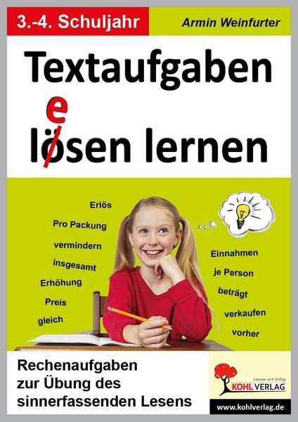 Produktbild: Textaufgaben l(e)&ouml;sen lernen, 3.-4. Schuljahr