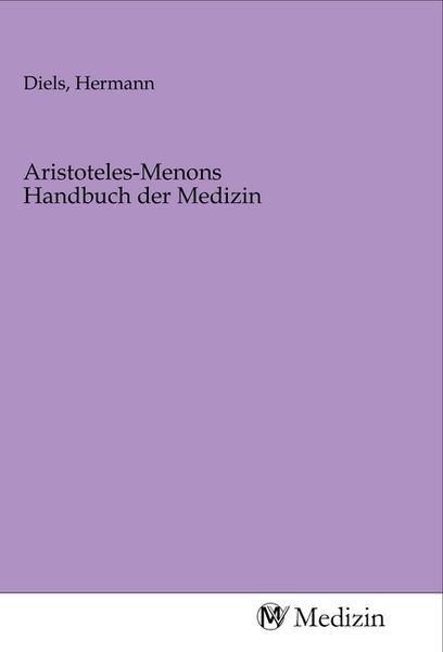 Produktbild: Aristoteles-Menons Handbuch der Medizin
