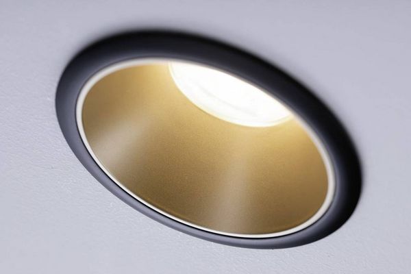 Produktbild: Paulmann 93395 LED-Einbauleuchte GU10 Schwarz (matt), Gold