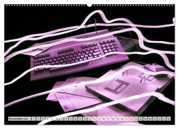 Produktbild: Computer der 80er (hochwertiger Premium Wandkalender 2026 DIN A2 quer), Kunstdruck in Hochglanz