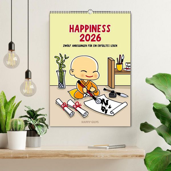 Produktbild: Happiness 2026 (Wandkalender 2026 DIN A2 hoch), CALVENDO Monatskalender
