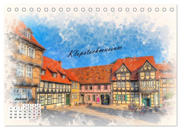 Produktbild: Quedlinburg-meine Stadt (Tischkalender 2026 DIN A5 quer), CALVENDO Monatskalender