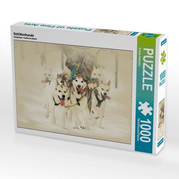 Produktbild: CALVENDO Puzzle Schlittenhunde | 1000 Teile Lege-Gr&ouml;&szlig;e 64x48cm Foto-Puzzle f&uuml;r gl&uuml;ckliche Stunden