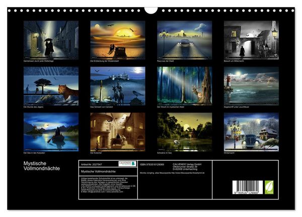 Produktbild: Mystische Vollmondn&auml;chte (Wandkalender 2026 DIN A3 quer), CALVENDO Monatskalender