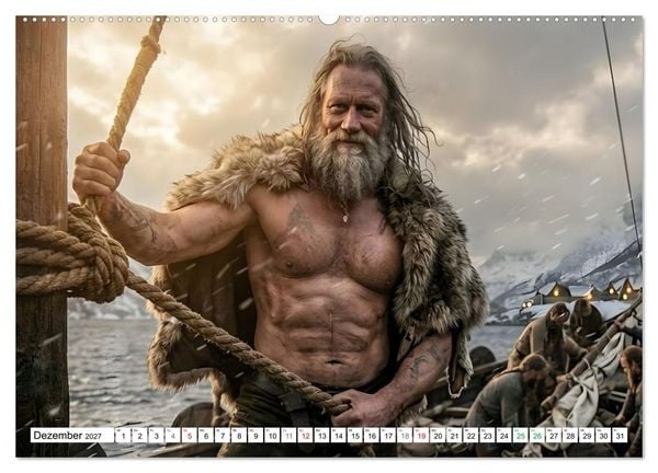 Produktbild: Echte Kerle &ndash; Wikinger (Wandkalender 2027 DIN A2 quer), CALVENDO Monatskalender