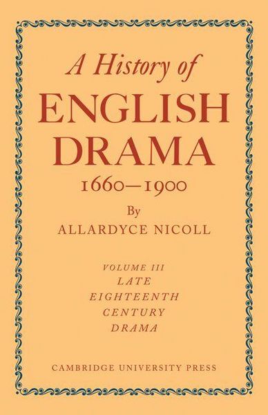 Produktbild: A History of English Drama 1660-1900