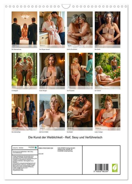 Produktbild: Die Kunst der Weiblichkeit - Reif, Sexy und Verf&uuml;hrerisch (Wandkalender 2026 DIN A3 hoch), CALVENDO Monatskalender