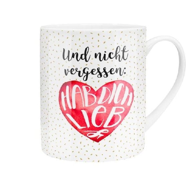 Tasse 'Nicht vergessen: Hab dich lieb' XL