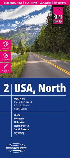 Produktbild: Reise Know-How Landkarte USA 02, Nord | USA North (1:1.250.000)