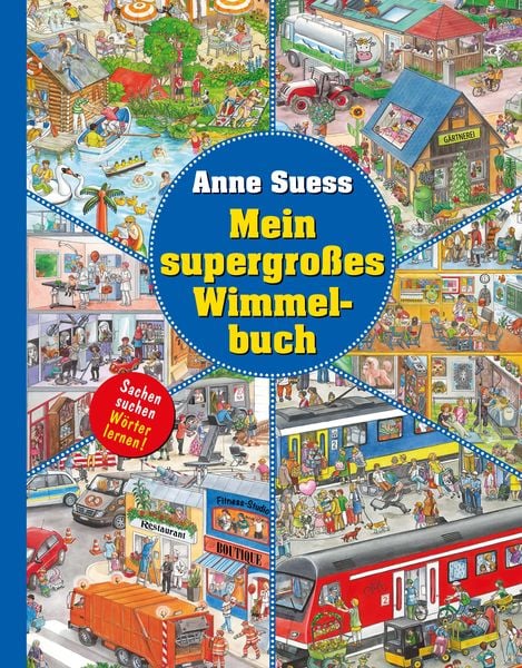 Mein super großes Wimmelbuch, Gebundene Ausgabe von Anne Suess, Schwager & Steinlein, 9783861466352