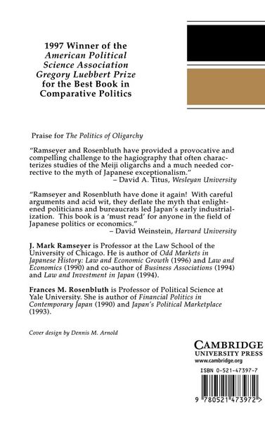 Produktbild: The Politics of Oligarchy