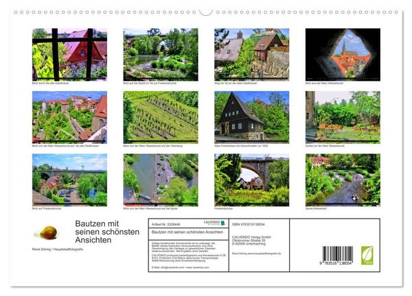 Produktbild: Bautzen mit seinen sch&ouml;nsten Ansichten (hochwertiger Premium Wandkalender 2026 DIN A2 quer), Kunstdruck in Hochglanz