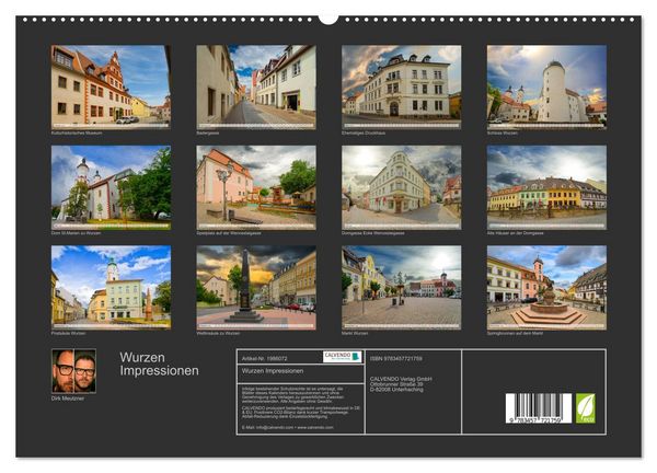 Produktbild: Wurzen Impressionen (hochwertiger Premium Wandkalender 2026 DIN A2 quer), Kunstdruck in Hochglanz