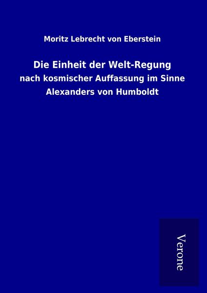 Produktbild: Die Einheit der Welt-Regung