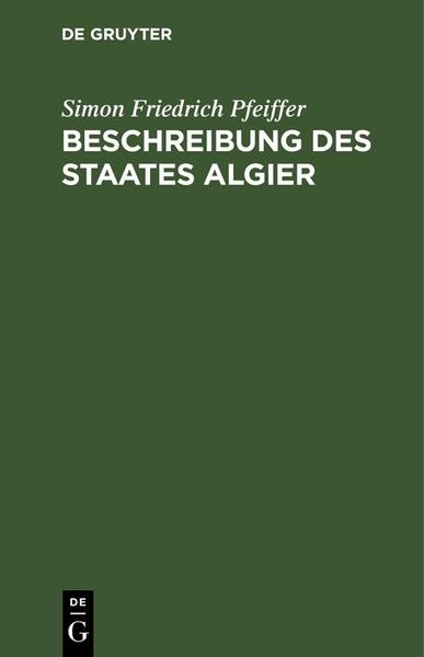 Produktbild: Beschreibung des Staates Algier