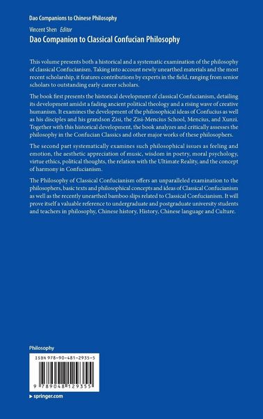 Produktbild: Dao Companion to Classical Confucian Philosophy