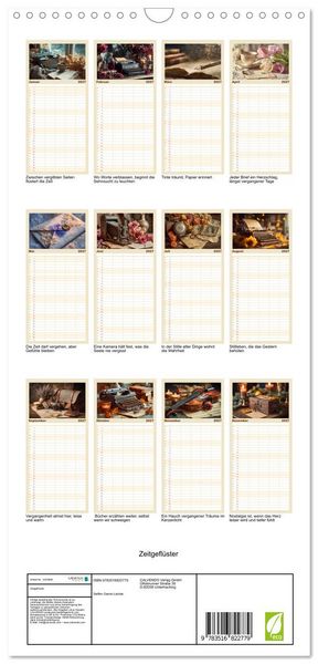 Produktbild: Familienplaner 2027 - Zeitgefl&uuml;ster mit 5 Spalten (Wandkalender, 21 x 45 cm) CALVENDO