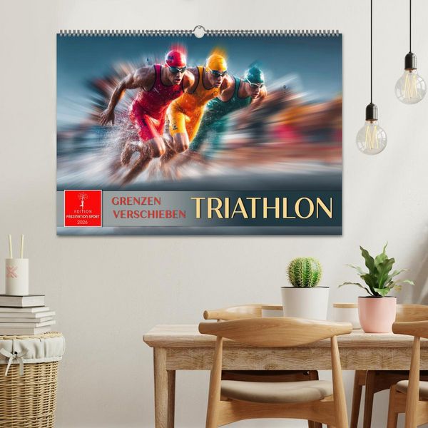 Produktbild: Triathlon - Grenzen verschieben (Wandkalender 2026 DIN A2 quer), CALVENDO Monatskalender