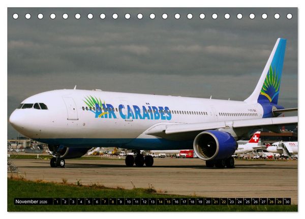 Produktbild: Airbus Airliners (Tischkalender 2026 DIN A5 quer), CALVENDO Monatskalender