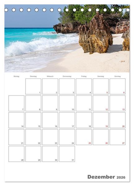 Produktbild: Sansibar - Traumreiseziel (Tischkalender 2026 DIN A5 hoch), CALVENDO Monatskalender