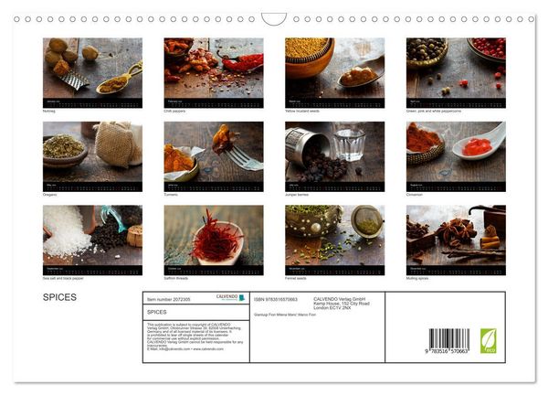 Produktbild: SPICES (Wall Calendar 2026 DIN A3 landscape), CALVENDO 12 Month Wall Calendar