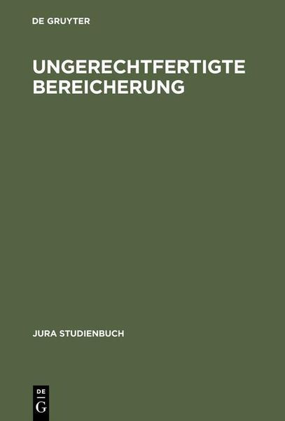 Produktbild: Ungerechtfertigte Bereicherung