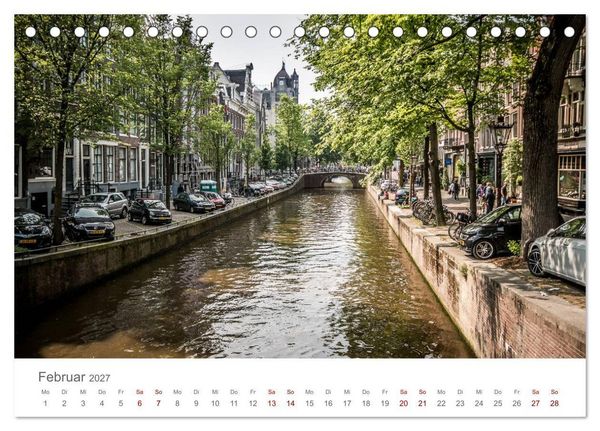Produktbild: Amsterdam - Wasserstra&szlig;en und Grachten (Tischkalender 2027 DIN A5 quer), CALVENDO Monatskalender