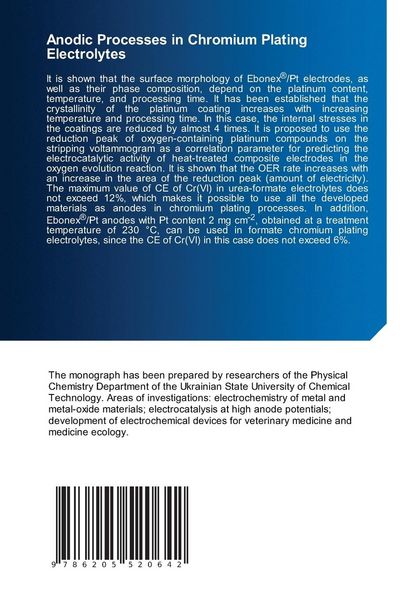 Produktbild: Anodic Processes in Chromium Plating Electrolytes