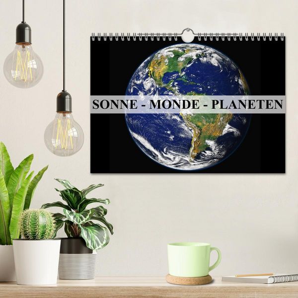 Produktbild: Sonne, Monde und Planeten (Wandkalender 2026 DIN A4 quer), CALVENDO Monatskalender