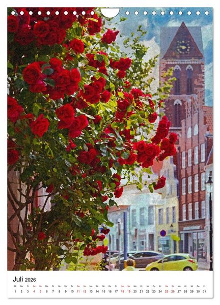 Produktbild: Hansestadt Wismar - Aquarellansichten der Perle des Nordens (Wandkalender 2026 DIN A4 hoch), CALVENDO Monatskalender