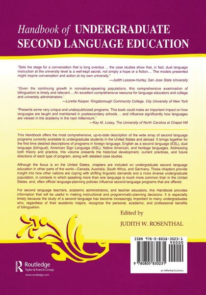 Produktbild: Handbook of Undergraduate Second Language Education