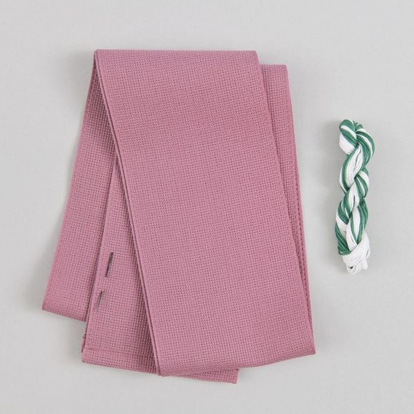 Produktbild: Stickpackung, Gez&auml;hlter Kreuzstich Schleife Maigl&ouml;ckchen, Lila, 30 x 54 cm, 100% Baumwolle