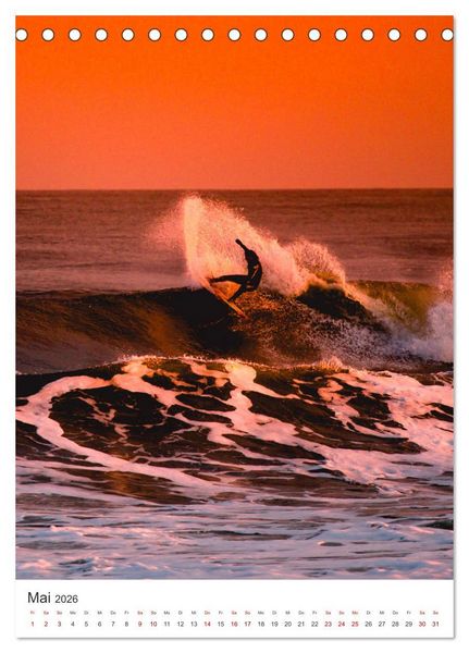 Produktbild: Surfen - Auf der perfekten Welle. (Tischkalender 2026 DIN A5 hoch), CALVENDO Monatskalender
