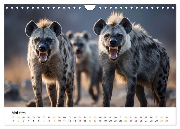 Produktbild: Hy&auml;nen - Afrikas geheimnisvolle J&auml;ger (Wandkalender 2026 DIN A4 quer), CALVENDO Monatskalender