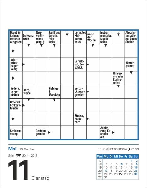 Produktbild: Kreuzwortr&auml;tsel Tagesabrei&szlig;kalender 2027