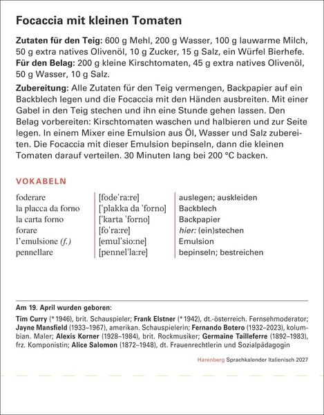 Produktbild: Italienisch Sprachkalender 2027 - Italienisch lernen leicht gemacht - Tagesabrei&szlig;kalender