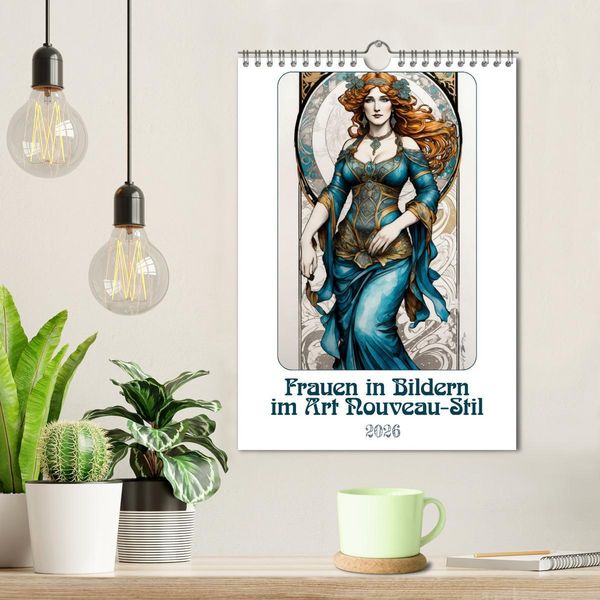 Produktbild: Frauen in Bildern im Art Nouveau-Stil (Wandkalender 2026 DIN A4 hoch), CALVENDO Monatskalender