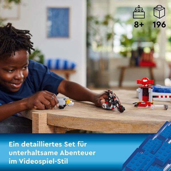 Produktbild: LEGO Sonic the Hedgehog 76995 Shadow the Hedgehog Flucht mit Motorrad-Spielzeug