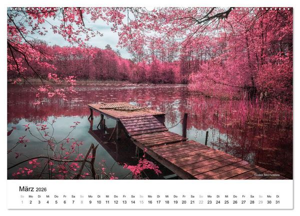 Produktbild: Die Lausitz im faszinierenden Infrarotlicht (Wandkalender 2026 DIN A2 quer), CALVENDO Monatskalender