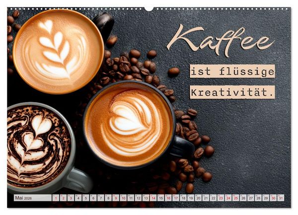 Produktbild: Kaffeemagie - Ein Jahr voller Genussmomente (hochwertiger Premium Wandkalender 2026 DIN A2 quer), Kunstdruck in Hochglanz