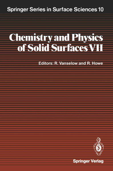 Produktbild: Chemistry and Physics of Solid Surfaces VII