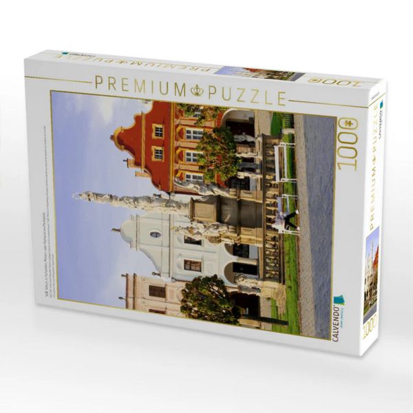 Produktbild: CALVENDO Puzzle Telc, Teltsch, in Tschechien, Marien- oder Pests&auml;ule am Marktplatz | 1000 Teile Lege-Gr&ouml;&szlig;e 64x48cm Foto-Puzzle f&uuml;r gl&uuml;ckliche Stunden