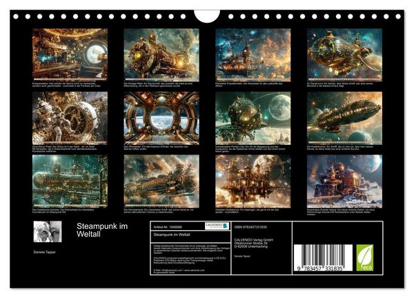 Produktbild: Steampunk im Weltall (Wandkalender 2026 DIN A4 quer), CALVENDO Monatskalender