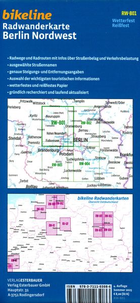 Produktbild: Radwanderkarte Berlin Nordwest RW-B01