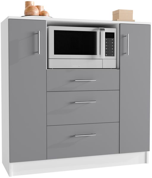 Produktbild: K&uuml;chenschrank Kommode Buffet Mikrowelle Esilo